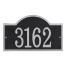 Arch House Number Address Plaque - Black/Silver