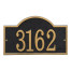Arch House Number Address Plaque - Black/Gold
