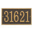 Rectangle House Number Address Plaque - Bronze/Gold