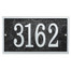 Rectangle House Number Address Plaque 4 number example - Black/Silver