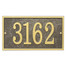 Rectangle House Number Address Plaque 4 number example - Bronze/Gold