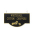 Personalized Chopper Garage Plaque - Black/Gold - No Bracket