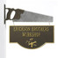 Personalized Workshop Garage Plaque - Bronze/Gold - Saw Bracket