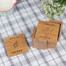 The Five Solas - Faith Alone - Set of 6 Bamboo Wood Coasters w/ Holder