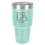 Personalized Tumblers - Large 30oz Teal Laser Engraved Tumbler Mug