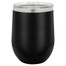 Custom Laser Engravable Tumbler 12 oz Stemless Wine Glass in Black