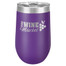 Personalized Purple Tumbler - 16oz Stemless Wine Glass Tumblers