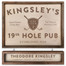 Personalized 19th Hole Pub Golf Sign with Custom Name Board