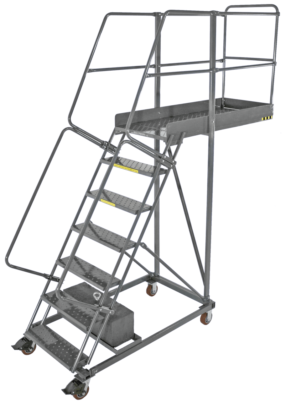 Natural  Buildings「The Ladder」 美麗装丁 Cantilevered Ladders, 6 Step, 32 In Wide Base, 42 in Overhang