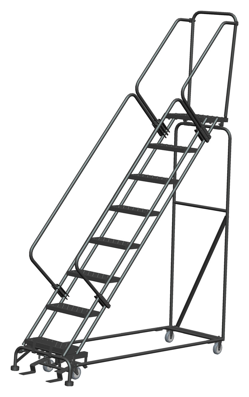 Walk Ladder Example 50 Degree Slope Walk Down Ladders, 8 Step, 24 In Wide Base, 14 in Deep ...