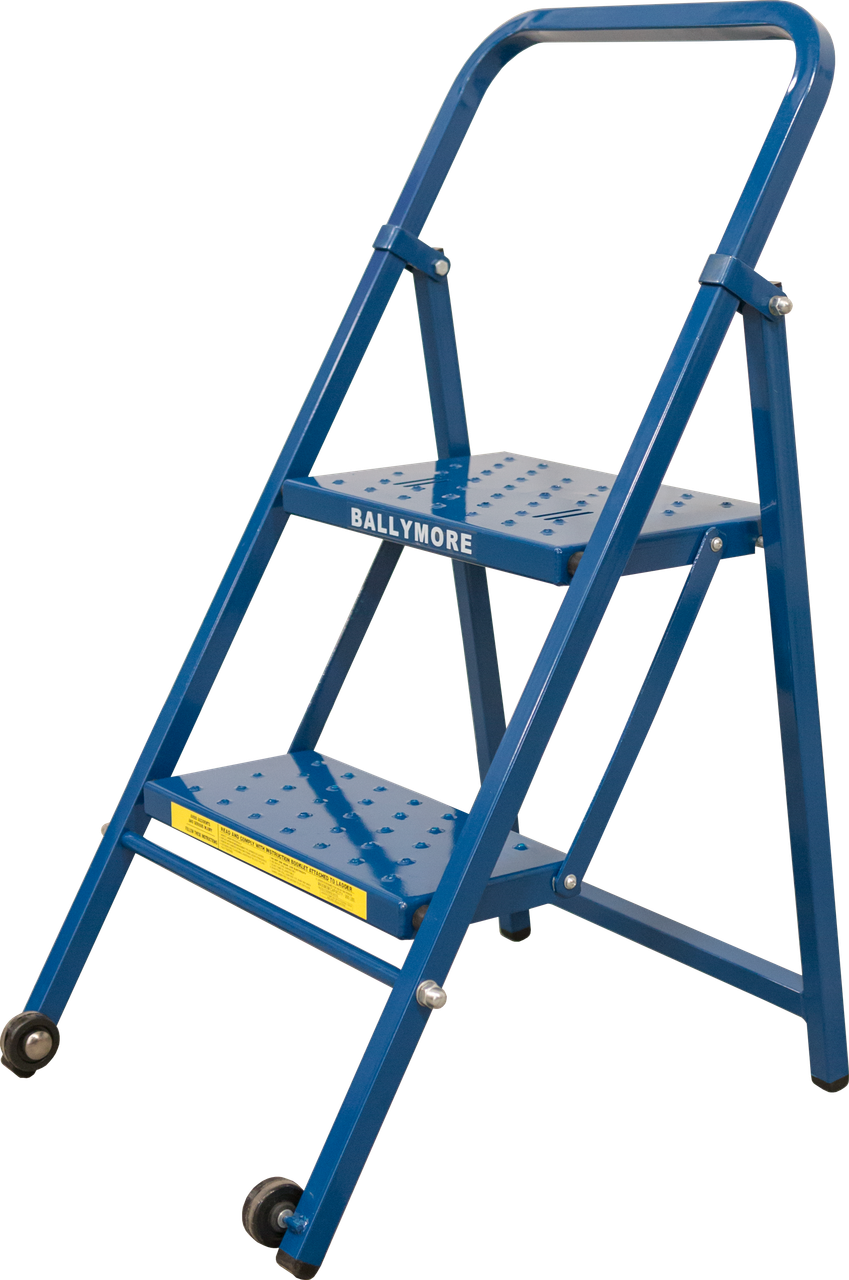 Thin Line Ladder, 50° Incline, 2 Step, 21 in Wide Base, 10 in Deep