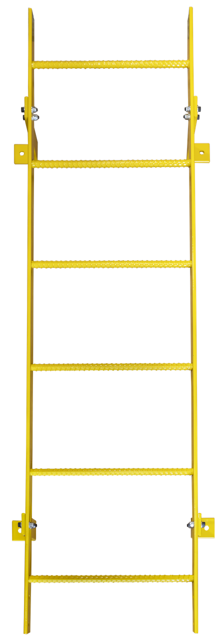 6 Rung Steps Straight Height Ladder 6 Rungs With Walkthru - Ballymore Safety Products