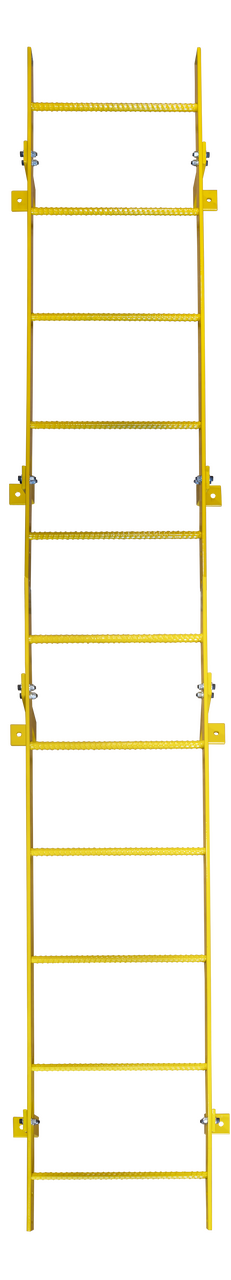Straight Height Ladder 11 Rungs With Walkthru - Ballymore Safety Products