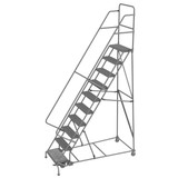 Tri-Arc Wl 10 Step Steel Rolling Ladder Grip 24 Hr 