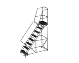Ballymore Safety Products 50 Degree Slope Walk Down Ladders, CALOSHA, 50° Incline, 8 Step, 32 In Wide Base, 14 in Deep Top Step, Serrated Tread 