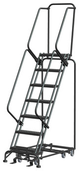 Ballymore Safety Products All Direction Ladders, CALOSHA, All Directional, 7 Step, 24 In Wide Base, 14 in Deep Top Step, Serrated Tread 