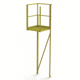 Tri-Arc U-Design Turn Platform: 1,000 Lb Load Capacity, Steel, Perforated, 112 In Overall Height