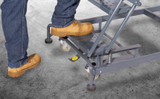 Weight-Actuated Series Ladders, Weight Actuated, 5 Step, 32 In Wide Base, 21 in Deep Top Step, Abrasive Mat Tread, Setup