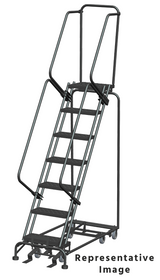 Ballymore Safety Products All Direction Ladders, All Directional, 7 Step, 24 In Wide Base, 21 in Deep Top Step, Perforated Tread, Setup 