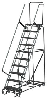 All Direction Ladders, All Directional, 10 Step, 32 In Wide Base, 14 in Deep Top Step, Perforated Tread