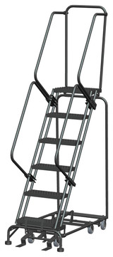 Ballymore Safety Products All Direction Ladders, CALOSHA, All Directional, 6 Step, 24 In Wide Base, 14 in Deep Top Step, Serrated Tread 