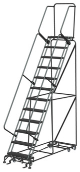 All Direction Ladders, All Directional, 12 Step, 32 In Wide Base, 14 in Deep Top Step, Serrated Tread, Setup