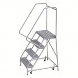 Rolling Ladder: 40 In Platform Height, 14 In Platform Deep, 16 In Platform Wide, Serrated, 22 In Bottom Wide