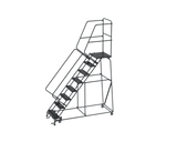 Ballymore Safety Products 50 Degree Slope Walk Down Ladders, 8 Step, 32 In Wide Base, 21 in Deep Top Step, Perforated Tread 