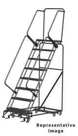 Ballymore Safety Products All Direction Ladders, CALOSHA, All Directional, 8 Step, 24 In Wide Base, 21 in Deep Top Step, Abrasive Mat Tread 