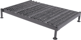 Adjustable Height Steel Work Platform, Adjustable from 9" to 14", 24" Wide Base, 24" Length, Serrated Tread