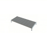 Tri-Arc Adjustable Height Work Platform: 1 Steps, 9" To 14", 24" Platform Width, 59" Platform Depth, Gray, Steel