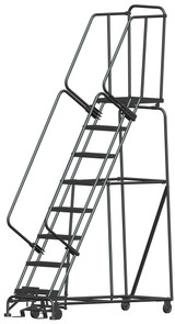 Ballymore Safety Products M2000 Series Ladders, 8 Step, 24 In Wide Base, 21 in Deep Top Step, Abrasive Mat Tread 