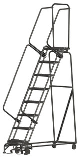 Ballymore Safety Products 8 Step, Lock St, 16" Wide, Perforated Tread, 24" Wide Base, Setup 