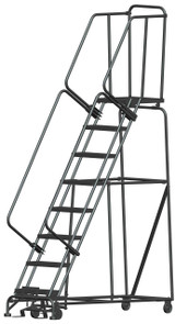 Ballymore Safety Products M2000 Series Ladders, 8 Step, 24 In Wide Base, 21 in Deep Top Step, Abrasive Mat Tread 