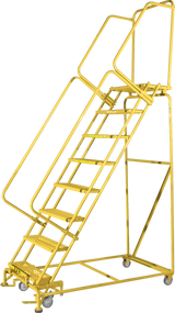 Ballymore Safety Products 8 STEP,W/RAIL,32 WIDE 21DTS,GTRD YELLOW 