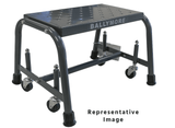 Ballymore Safety Products Spring Loaded Caster Ladders, 1 Step, 26 In Wide Base, 28 in Deep Top Step, Expanded Metal Tread 