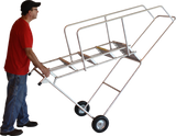 Ballymore Safety Products Aluminum Ladder, 9 Step, 36" Wide Base, 14" Deep Top Step, Serrated Tread, 24" Wide Tread, Setup 