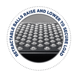 Ballymore Safety Products BALLYPAL-STK72BC-DRV (Lucy) - Ballymore Fully Powered Ball Conveyor Transfer Table, Adjustable Height 6-1/2" to 72", 500lb. Cap. 