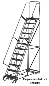 Ballymore Safety Products All Direction Ladders, CALOSHA, All Directional, 12 Step, 32 In Wide Base, 14 in Deep Top Step, Serrated Tread, Setup 