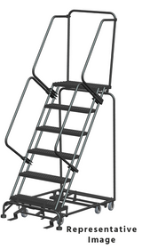 Ballymore Safety Products All Direction Ladders, CALOSHA, All Directional, 6 Step, 24 In Wide Base, 28 in Deep Top Step, Serrated Tread 