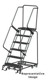 Ballymore Safety Products All Direction Ladders, CALOSHA, All Directional, 6 Step, 32 In Wide Base, 21 in Deep Top Step, Perforated Tread 