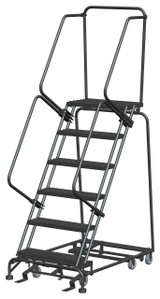 Ballymore Safety Products All Direction Ladders, CALOSHA, All Directional, 6 Step, 32 In Wide Base, 14 in Deep Top Step, Serrated Tread 