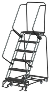 Ballymore Safety Products All Direction Ladders, CALOSHA, All Directional, 6 Step, 32 In Wide Base, 14 in Deep Top Step, Perforated Tread, Setup 