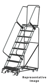 Ballymore Safety Products All Direction Ladders, CALOSHA, All Directional, 7 Step, 24 In Wide Base, 28 in Deep Top Step, Abrasive Mat Tread 