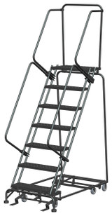Ballymore Safety Products All Direction Ladders, CALOSHA, All Directional, 7 Step, 32 In Wide Base, 14 in Deep Top Step, Perforated Tread, Setup 