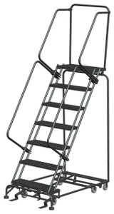 Ballymore Safety Products All Direction Ladders, CALOSHA, All Directional, 7 Step, 32 In Wide Base, 14 in Deep Top Step, Expanded Metal Tread 