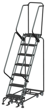 Ballymore Safety Products All Direction Ladders, CALOSHA, All Directional, 7 Step, 24 In Wide Base, 14 in Deep Top Step, Perforated Tread 