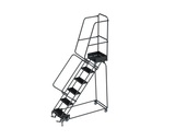 Ballymore Safety Products 50 Degree Slope Walk Down Ladders, CALOSHA, 50° Incline, 6 Step, 24 In Wide Base, 14 in Deep Top Step, Perforated Tread 
