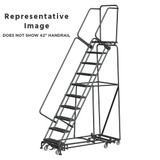 Weight Actuated All Directional Ladders, CALOSHA, Weight Actuated, All Directional, 10 Step, 32 In Wide Base, 14 in Deep Top Step, Abrasive Mat Tread