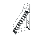 Ballymore Safety Products 50 Degree Slope Walk Down Ladders, CALOSHA, 50° Incline, 10 Step, 32 In Wide Base, 14 in Deep Top Step, Serrated Tread 